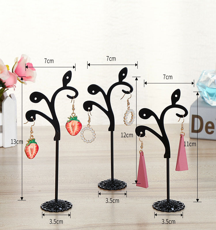 New Fashion Simple  Iron Art Metal Earring Holder Three-piece Counter Hanging Ear Line Shelf Earring Storage Display Shelf Wholesale display picture 6