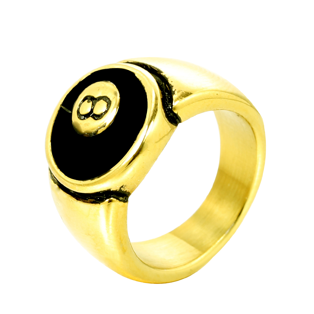 Hip-Hop Retro Number Stainless Steel None 18K Gold Plated Unisex Rings display picture 3