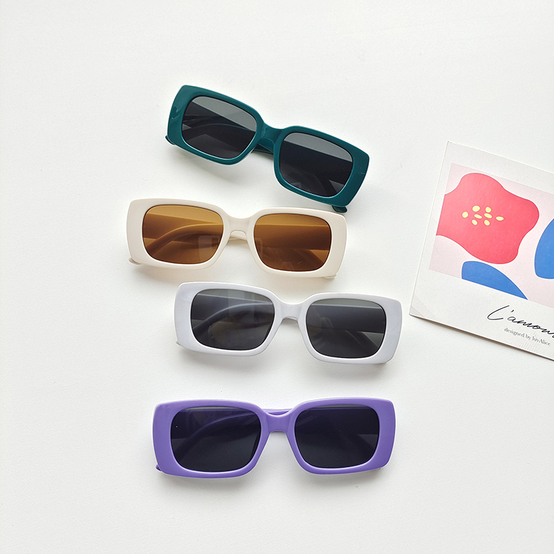 IG Style Nordic Style Solid Color Pc Resin Oval Frame Full Frame Kids Sunglasses display picture 3