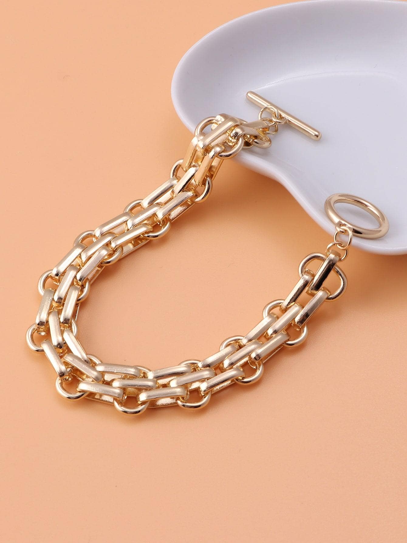 Casual Vintage Style Classic Style Irregular Lock Alloy Copper Unisex Bracelets display picture 2