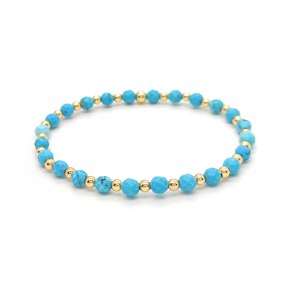 IG Style Handmade Simple Style Round Beaded Turquoise Copper Bracelets In Bulk display picture 5