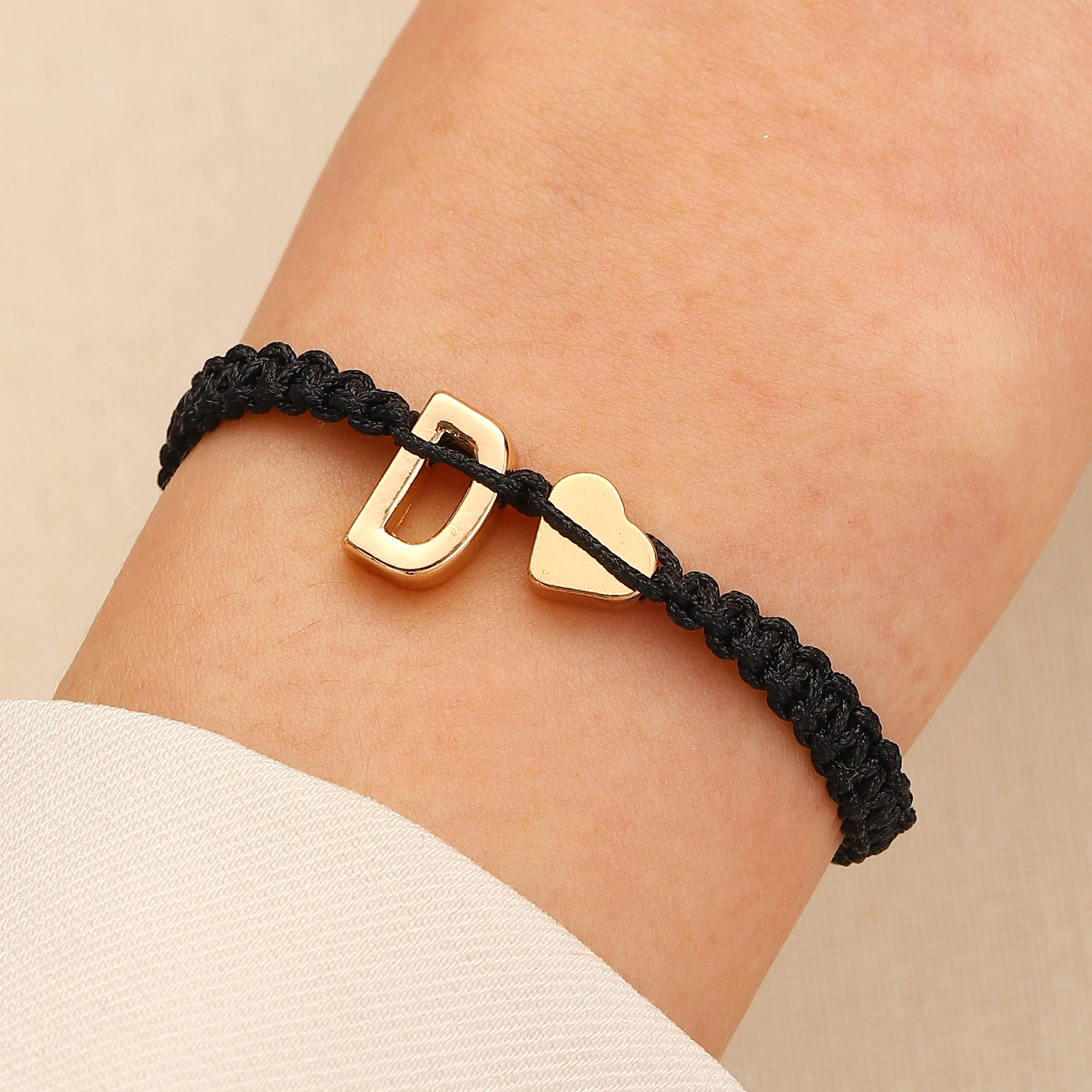 Simple Style Letter Heart Shape Alloy Braid Women's Bracelets display picture 9