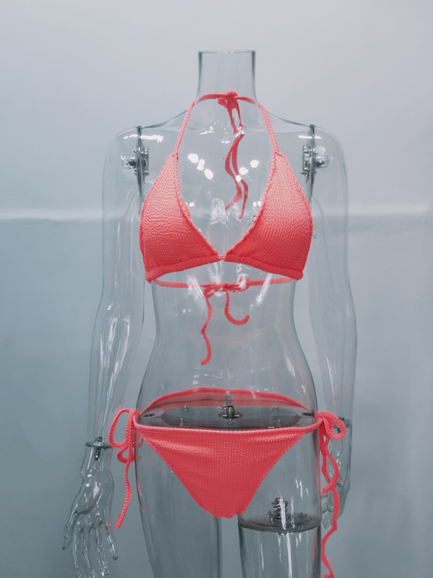 Mujeres Color Sólido Escotado Por Detrás Juego De 2 Piezas Bikinis display picture 25