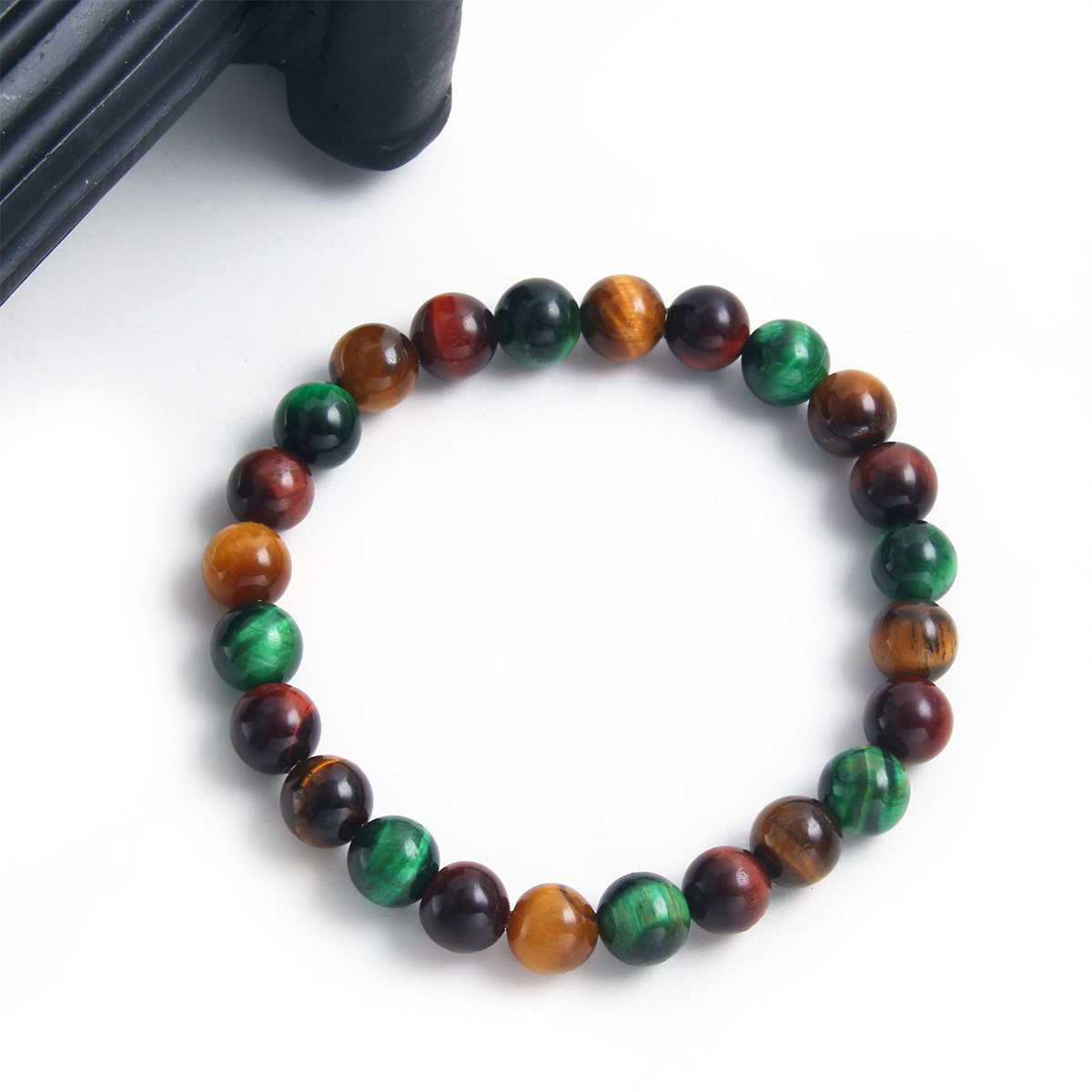 Handmade Modern Style Round Natural Stone Bracelets In Bulk display picture 5