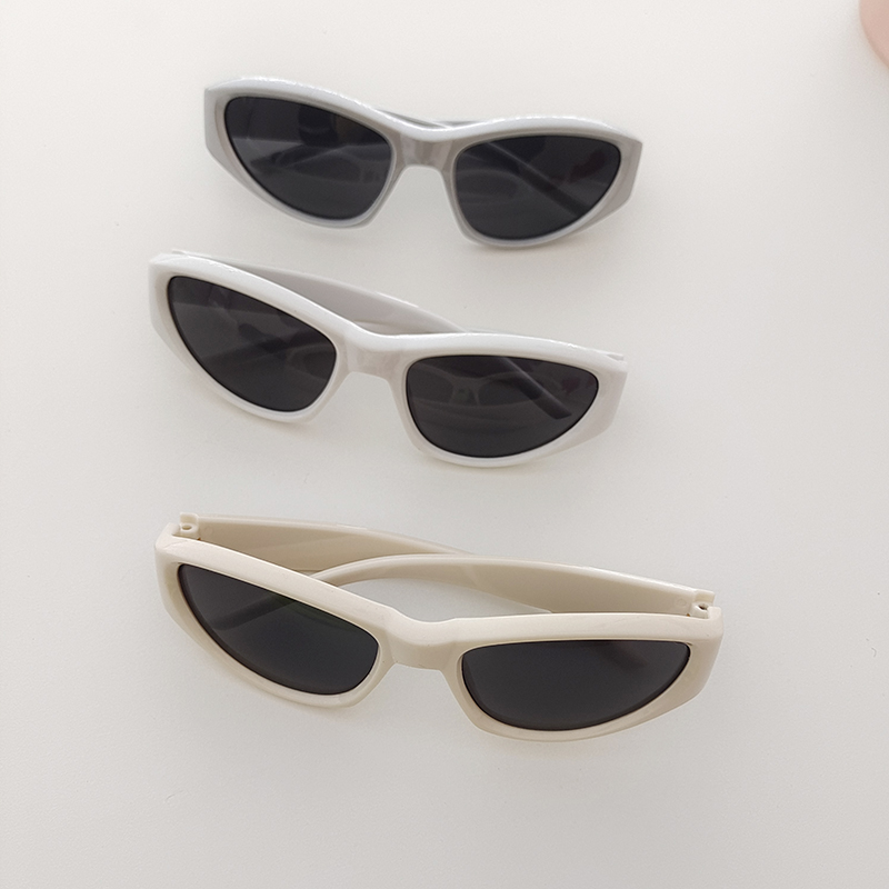 Y2K Solid Color Pc Resin Avaitor Full Frame Kids Sunglasses display picture 1