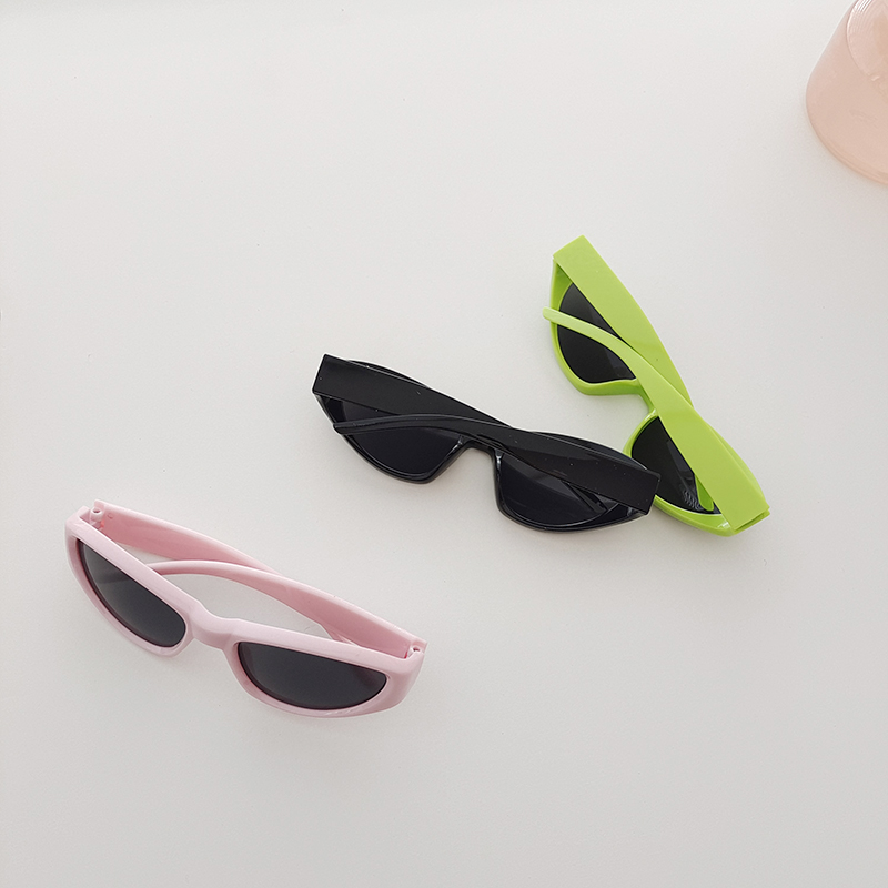 Y2K Solid Color Pc Resin Avaitor Full Frame Kids Sunglasses display picture 6