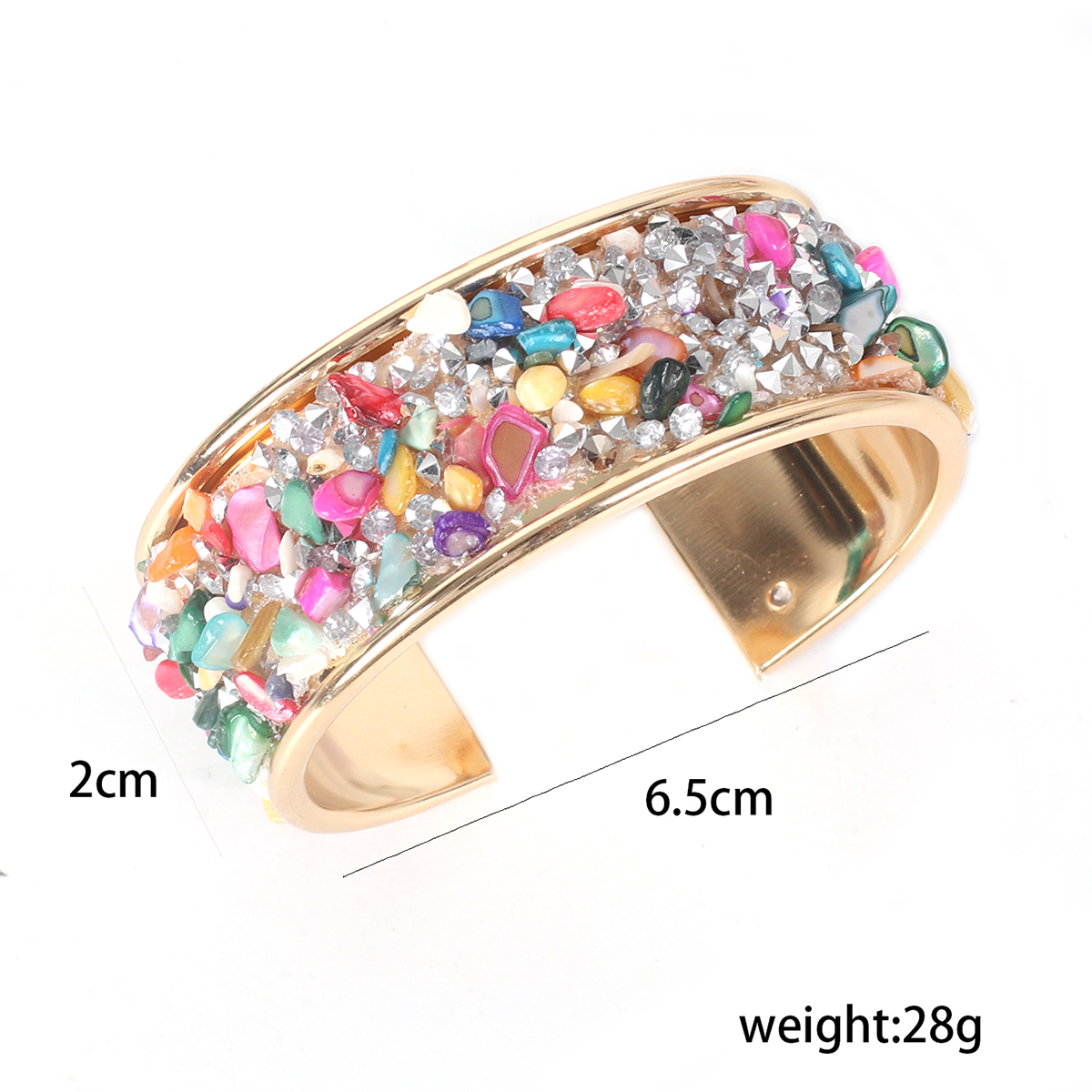 Simple Style Classic Style Color Block Zircon Artificial Gemstones Wholesale Bangle display picture 8