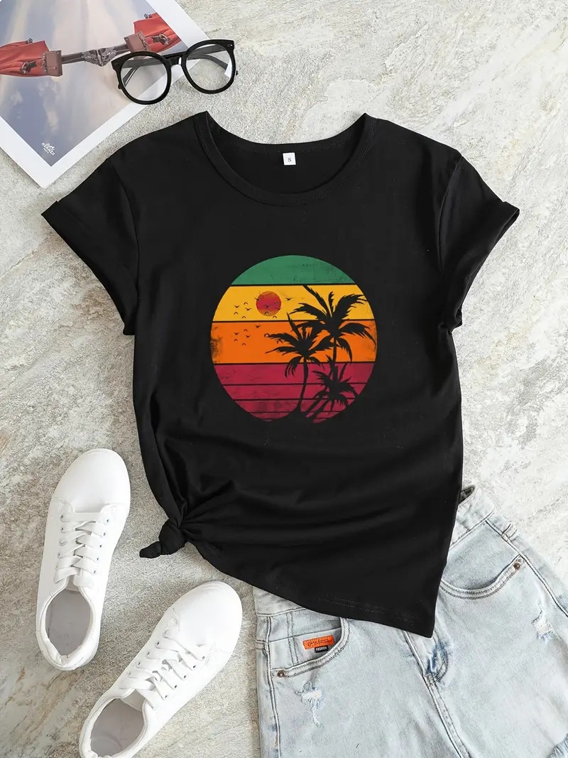 Women's T-shirt Short Sleeve T-Shirts Casual Printing display picture 1
