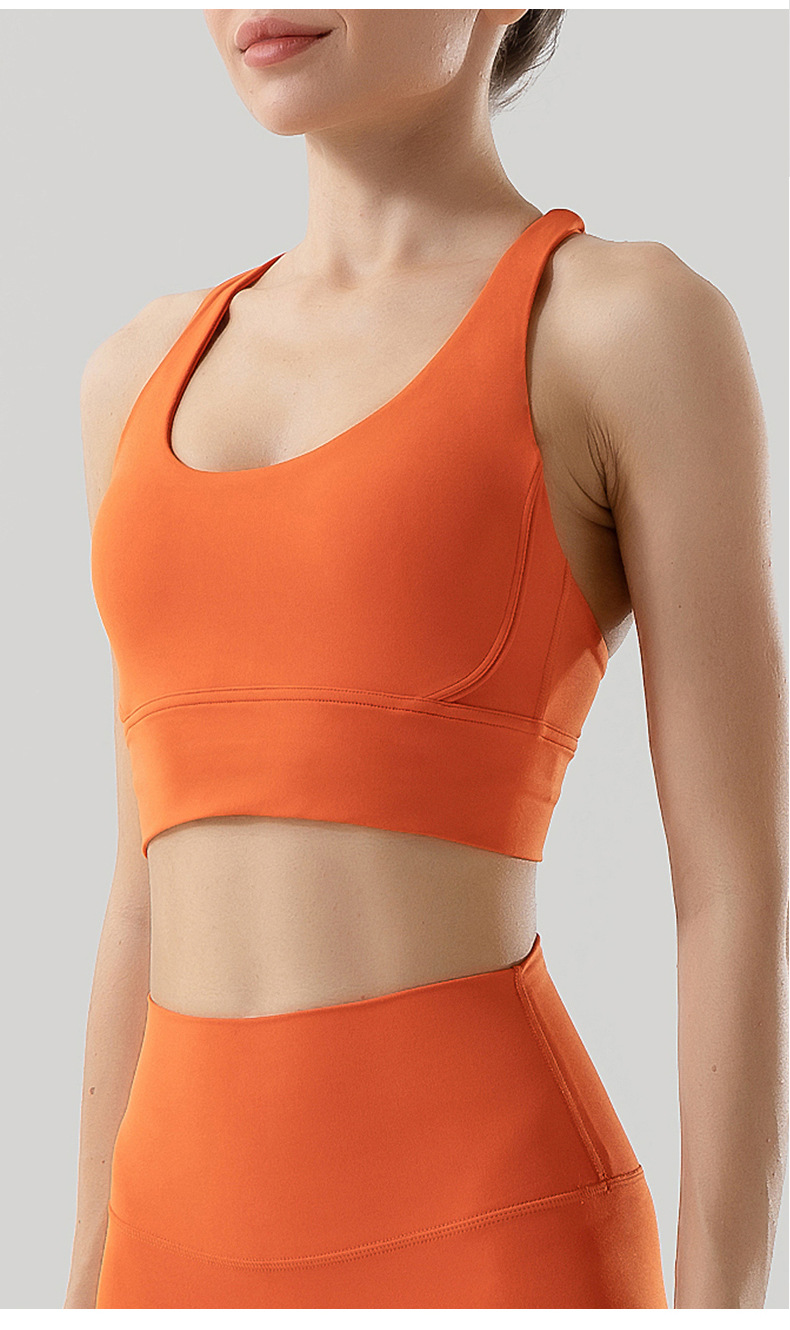 Sports Solid Color Nylon U Neck Backless Active Tops Vest display picture 70
