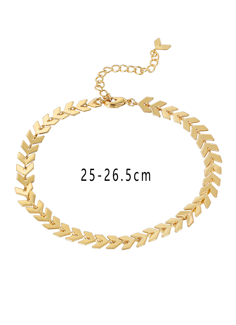 IG Style Simple Style Circle Heart Shape Grain Copper Inlay Zircon 18K Gold Plated Women's Anklet display picture 4