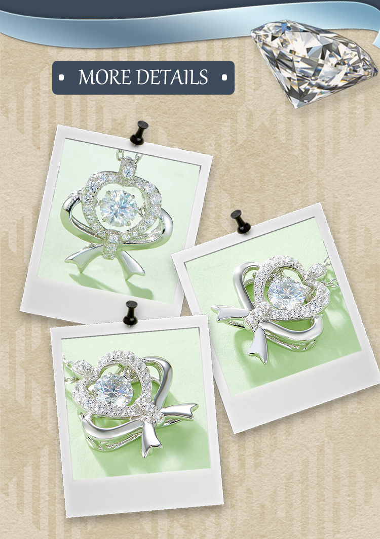 Sterling Silber IG-Stil Elegant Herzform GRA Inlay Moissanit Halskette Mit Anhänger display picture 7