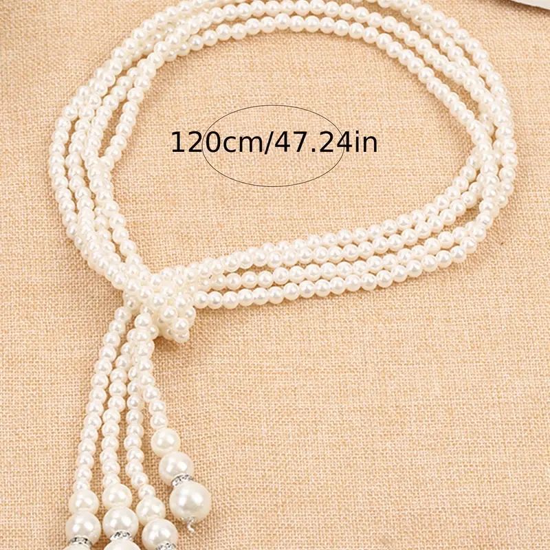 Elegant Pearl Synthetic Resin Wholesale Sweater Chain display picture 3