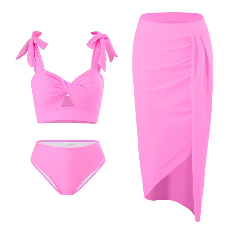 Women's Simple Style Solid Color 2 Pieces Set Bikinis Swimwear display picture 9