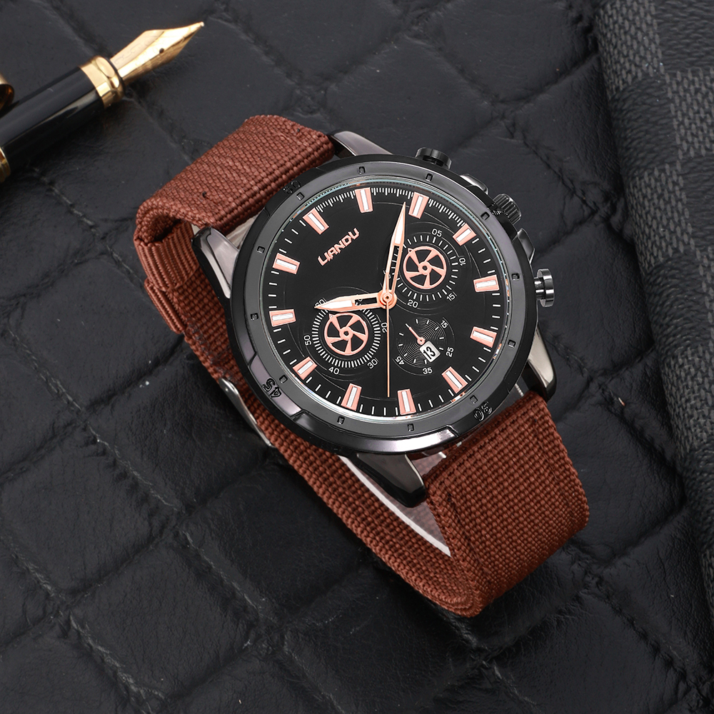 Casual Solid Color Buckle Quartz Men's Watches display picture 7