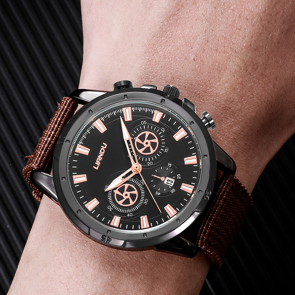 Casual Solid Color Buckle Quartz Men's Watches display picture 4