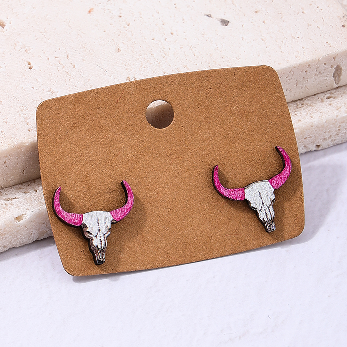 1 Par Pastoral Animal Madera Pendientes display picture 7