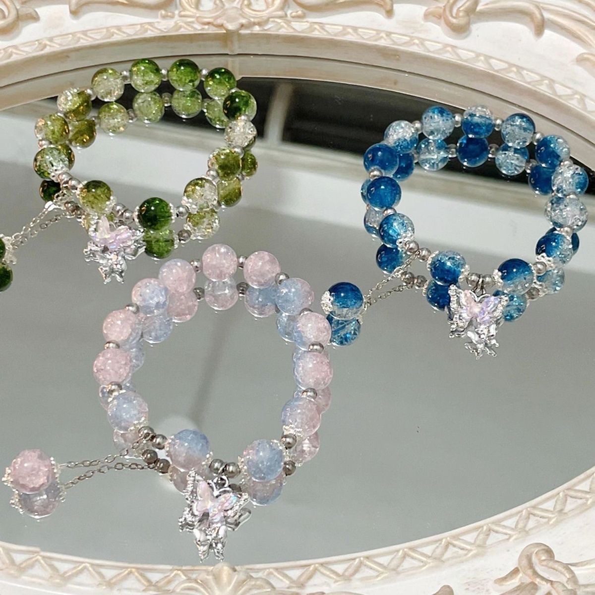 IG Style Fairy Style Sweet Butterfly Beaded Alloy Beaded Women's Bracelets display picture 4