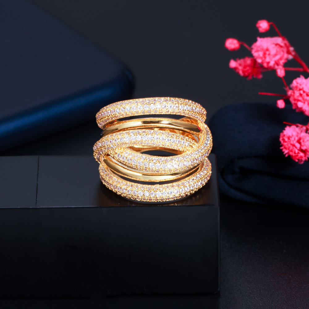 Copper K Gold Plated IG Style Simple Style Inlay Solid Color Zircon Rings display picture 5
