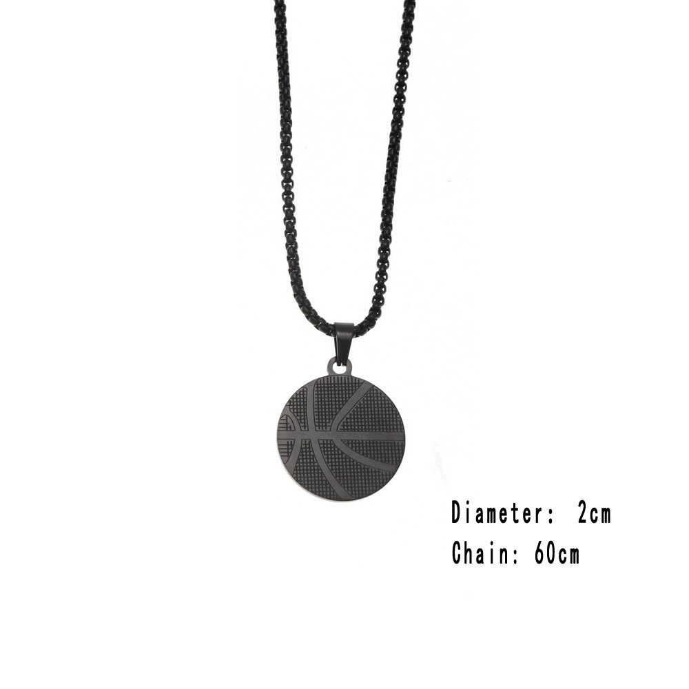 Simple Style Basketball Stainless Steel Unisex Pendant Necklace display picture 5