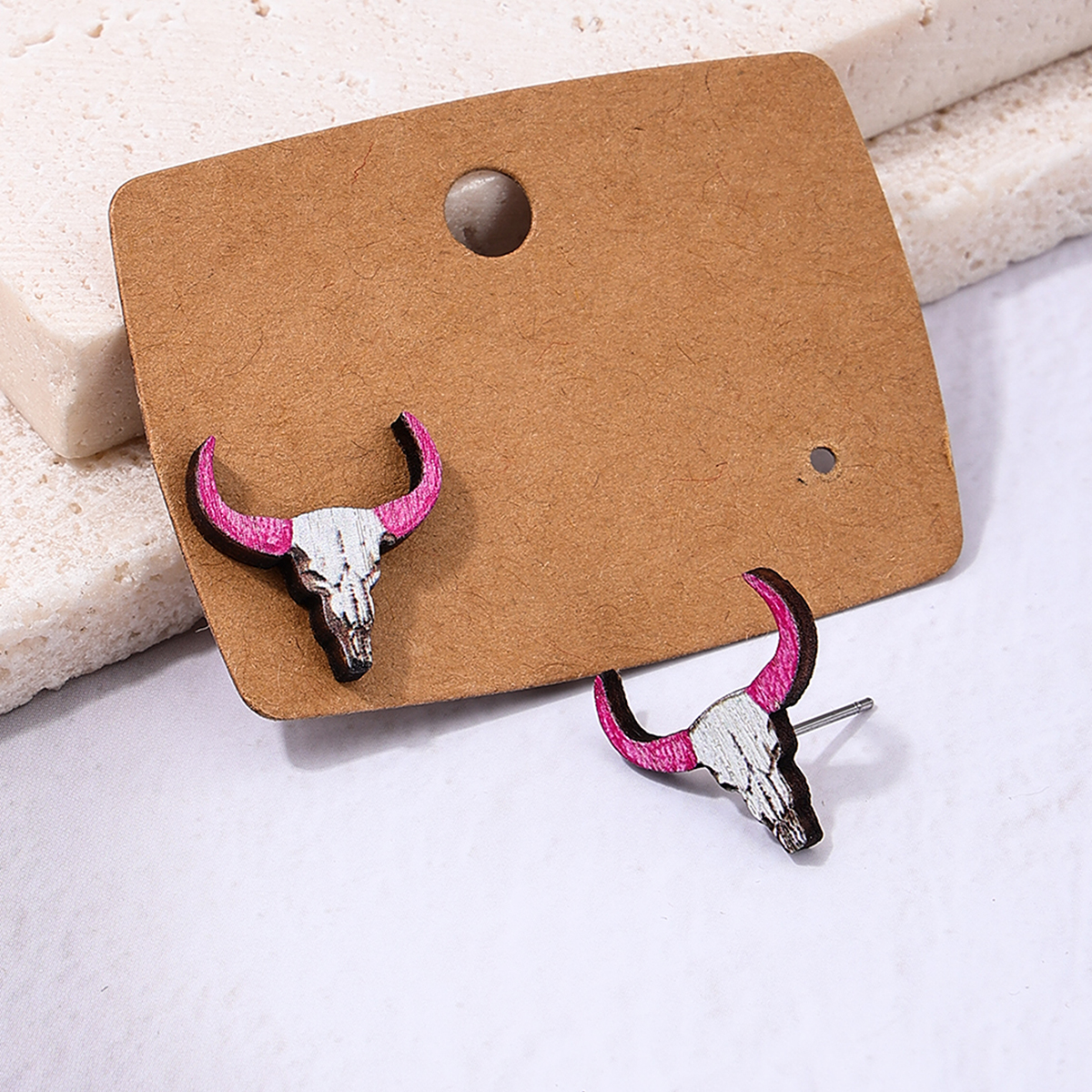 1 Paire Pastorale Animal Bois Boucles D'Oreilles display picture 9