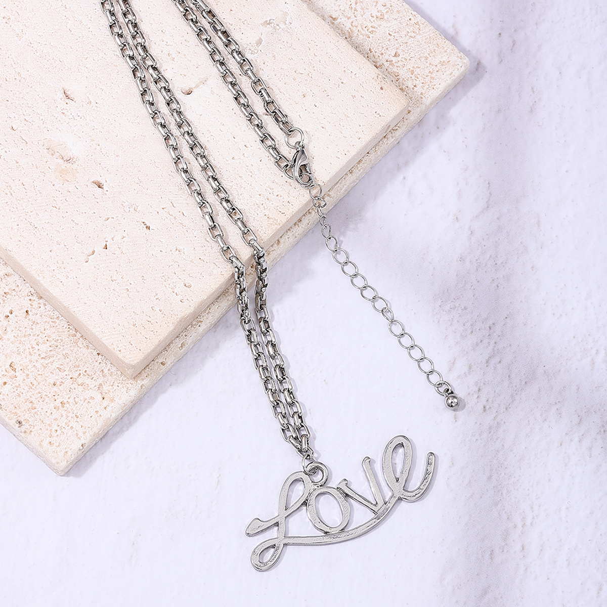 Classic Style Letter Ferroalloy Zinc Alloy Unisex Necklace display picture 5