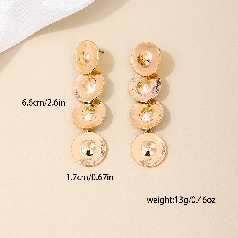 1 Pair Sweet Round Tassel Plating Alloy Drop Earrings display picture 6