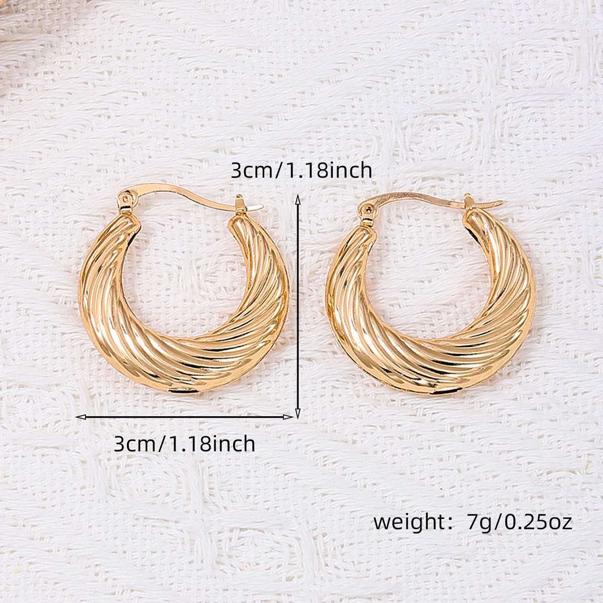 1 Pair Classic Style Geometric Plating Alloy Earrings display picture 3