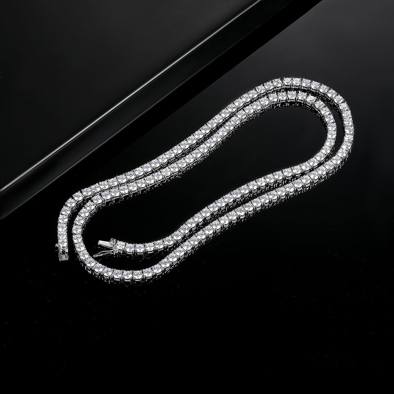 Sterling Silver 18K Gold Plated Casual Elegant Plating Inlay Solid Color Zircon Long Necklace display picture 1