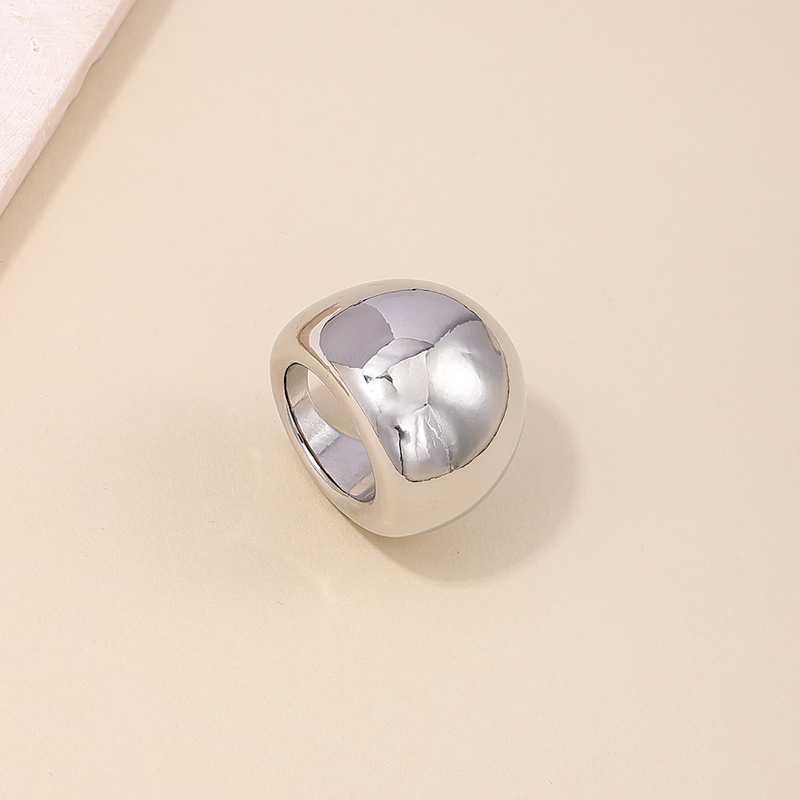Wholesale Jewelry Simple Style Commute Solid Color Alloy Plating Rings display picture 1