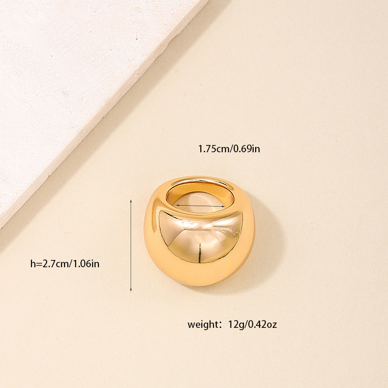 Wholesale Jewelry Simple Style Commute Solid Color Alloy Plating Rings display picture 4
