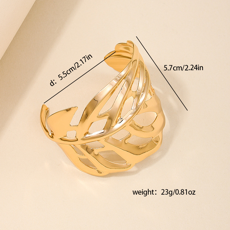 Elegant Leaves Alloy Wholesale Bangle display picture 5
