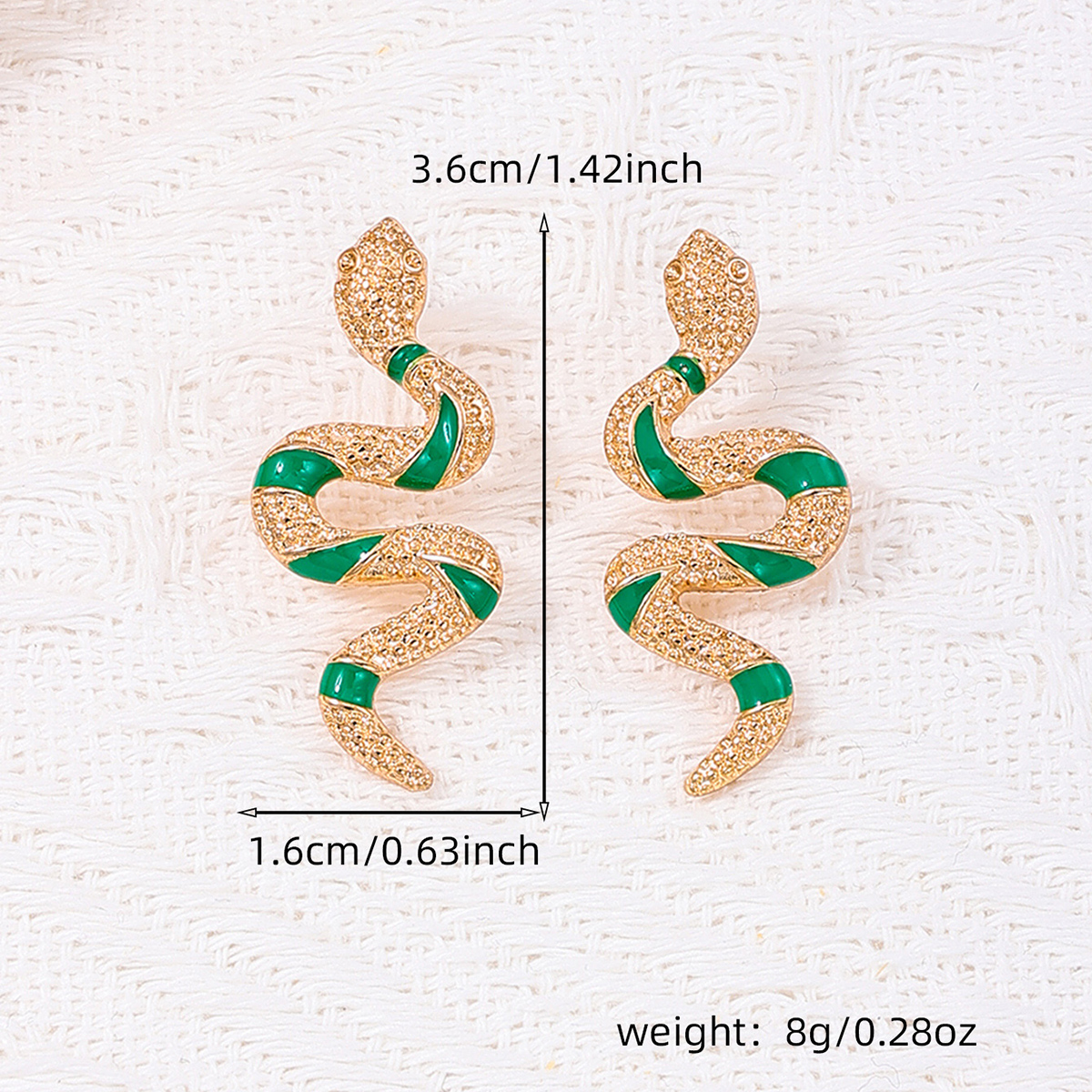 1 Pair Cool Style Snake Alloy Ear Studs display picture 1