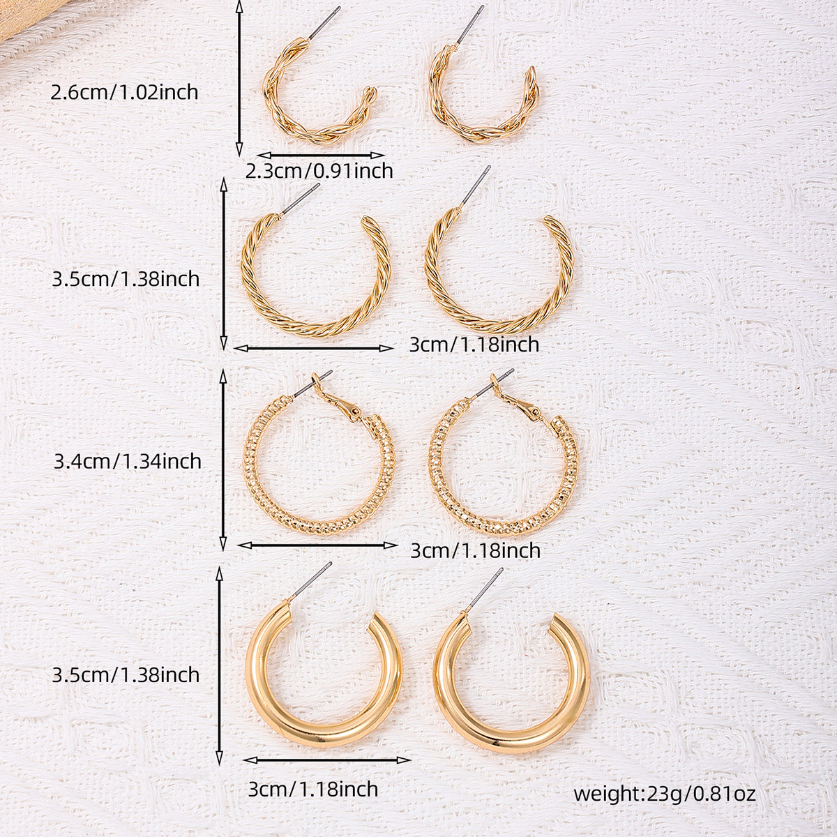1 Set Simple Style Geometric Solid Color Alloy Ear Studs display picture 1