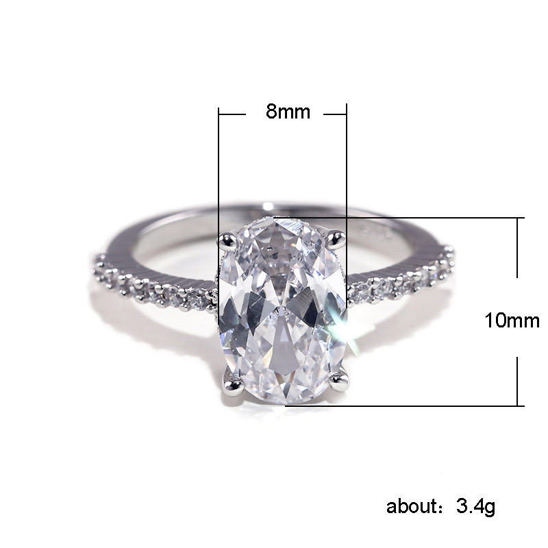 Wholesale Simple Style Solid Color Copper Inlay White Gold Plated Zircon Rings display picture 3