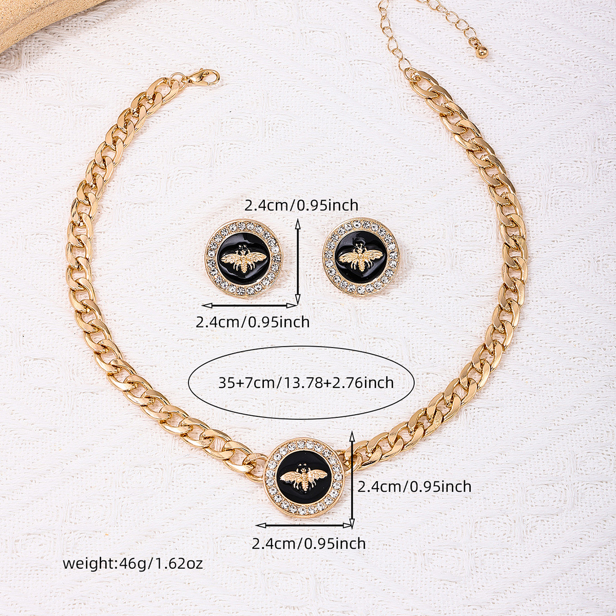 Sweet Classic Style Bee Alloy Women's Jewelry Set display picture 1