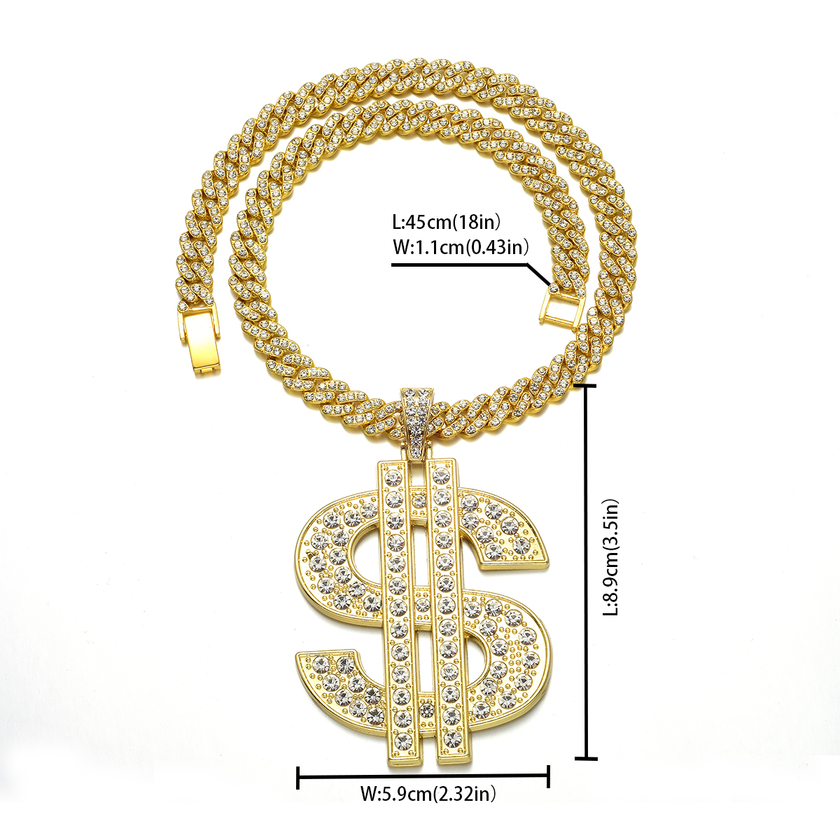Hip Hop Animal Letra Número Aleación De Zinc Embutido Diamantes De Imitación Unisexo Collar Colgante display picture 1