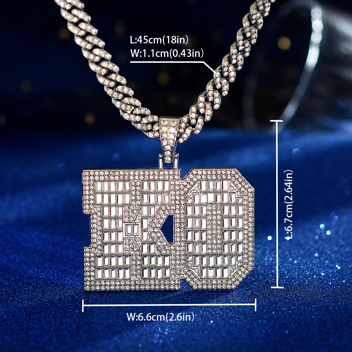 Hip-Hop Animal Letter Number Zinc Alloy Inlay Rhinestones Unisex Pendant Necklace display picture 13