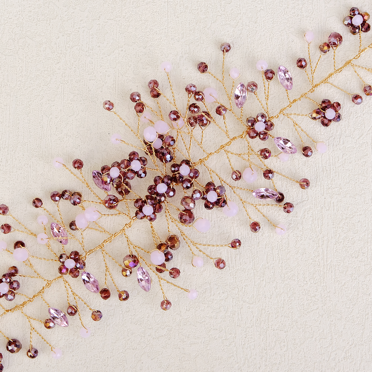 Women's Chinoiserie Handmade Bridal Flower Glass Beaded Hairpin display picture 5