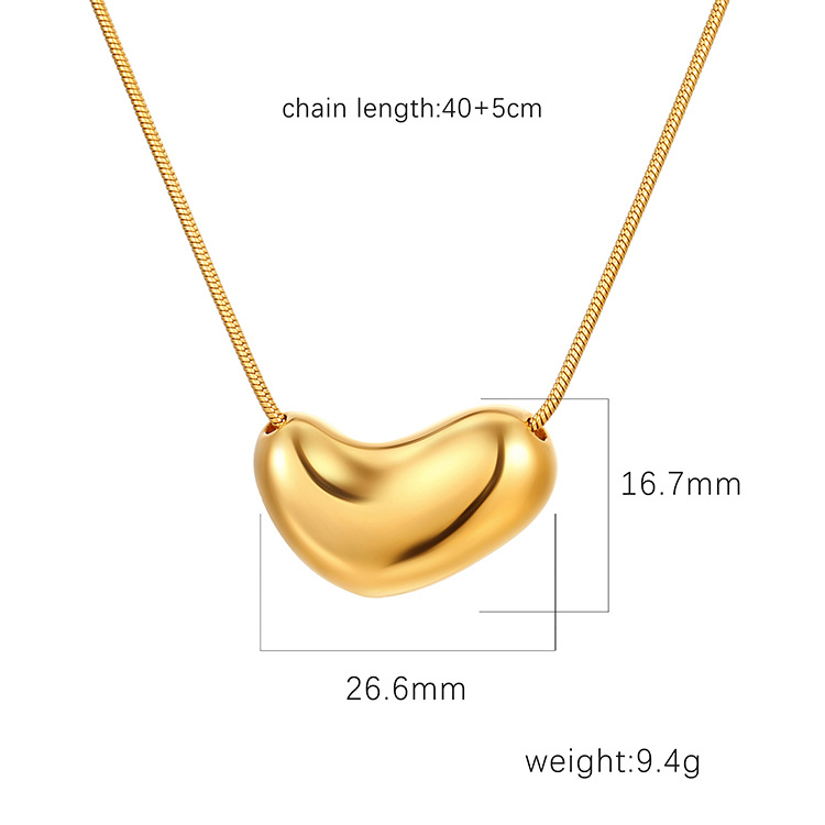 Rostfreier Stahl 18 Karat Vergoldet Einfacher Stil Einfarbig Halskette display picture 3