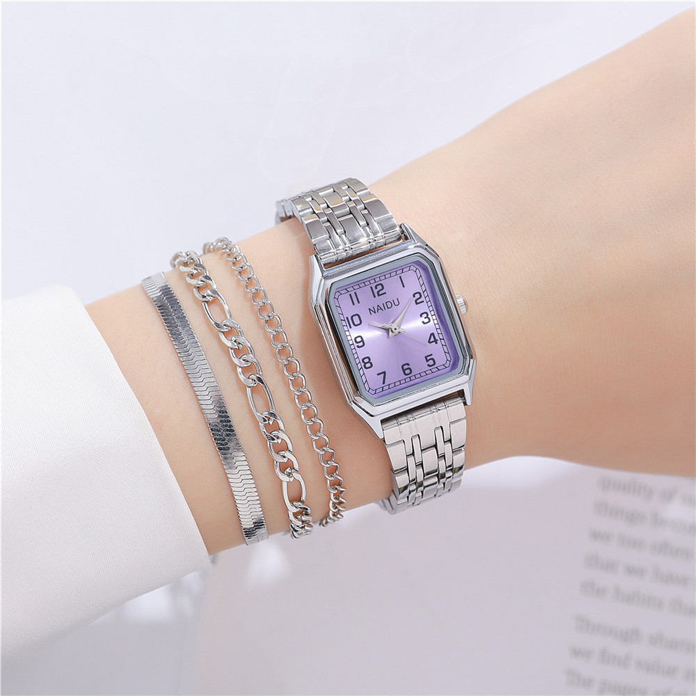 Simple Style Solid Color Double Side Snaps Quartz Women's Watches display picture 4