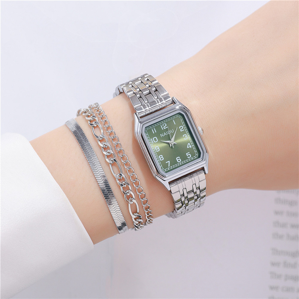 Einfacher Stil Einfarbig Doppelte Seitliche Druckknöpfe Quarz Frauen Uhren display picture 5