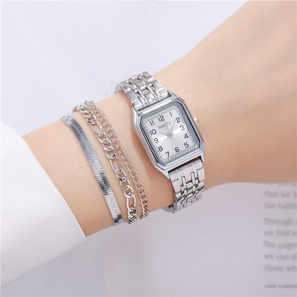 Einfacher Stil Einfarbig Doppelte Seitliche Druckknöpfe Quarz Frauen Uhren display picture 6