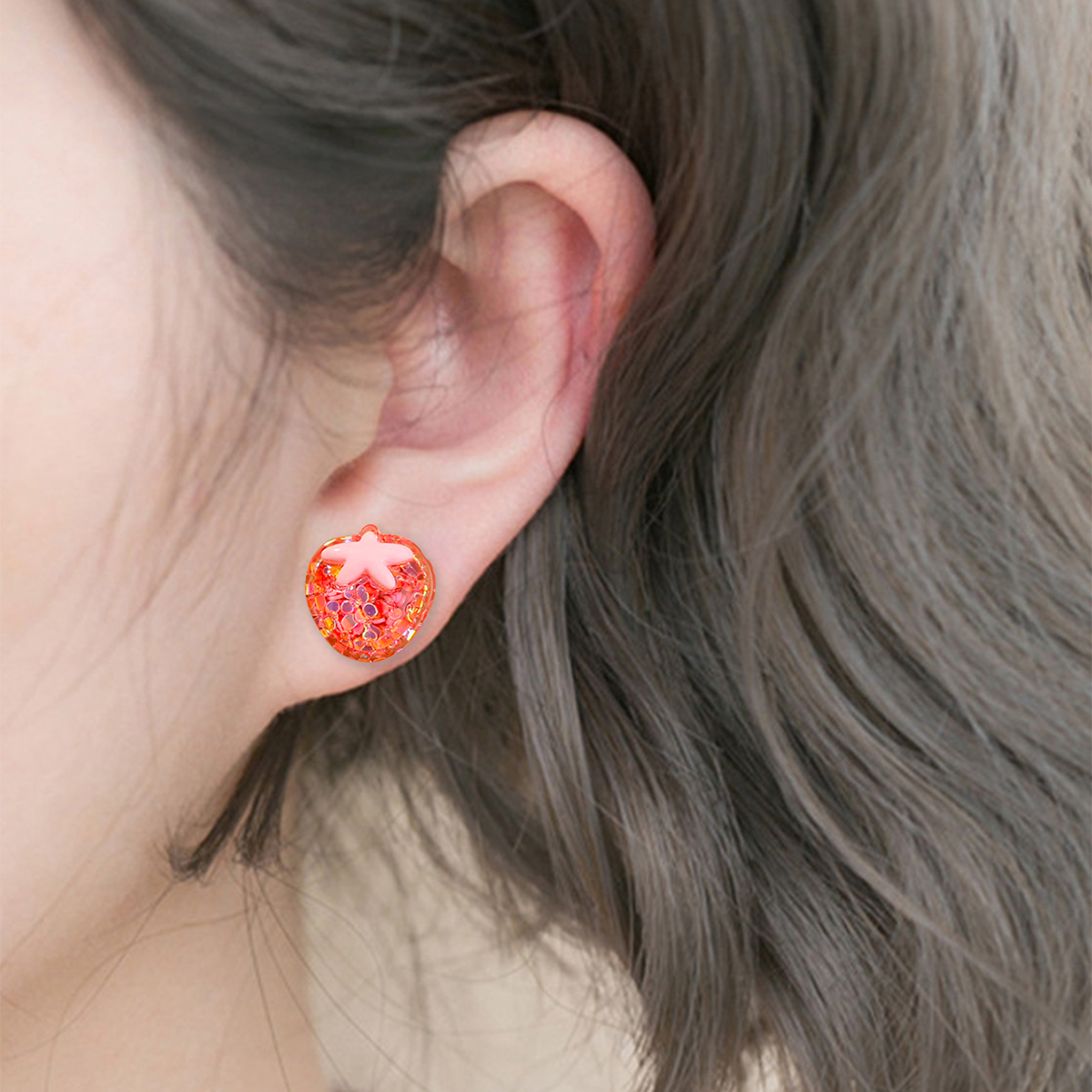 1 Pair Vacation Beach Sweet Fruit Resin Ear Studs display picture 3