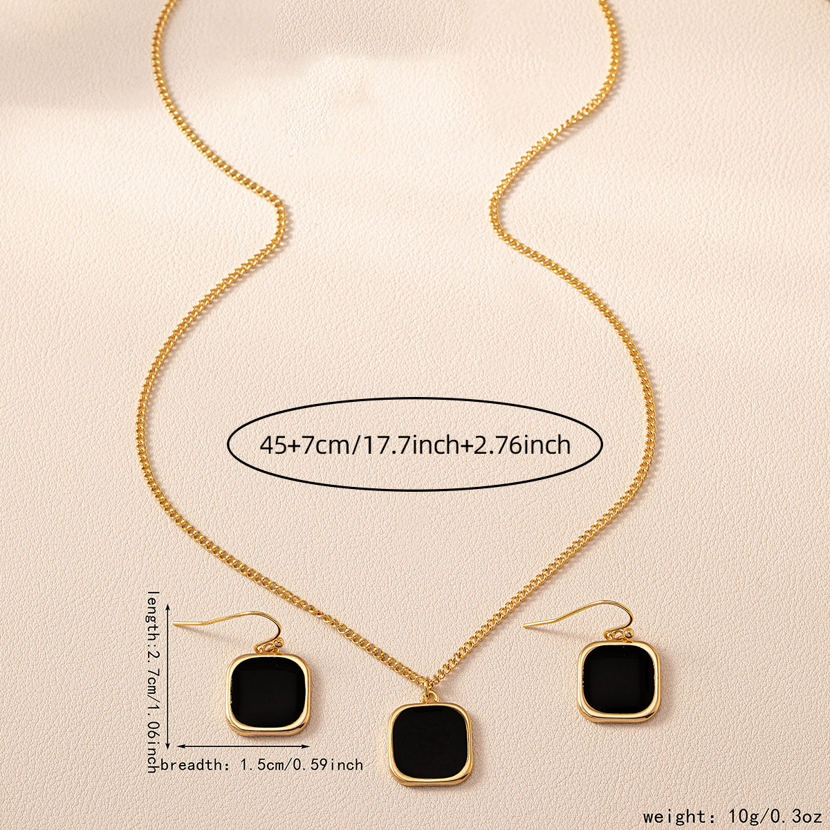 Simple Style Classic Style Commute Square Alloy Women's Jewelry Set display picture 1