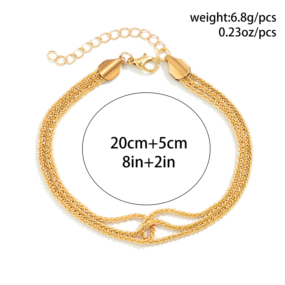 Décontractée Style Simple Géométrique Le Cuivre Femmes Bracelet De Cheville display picture 1