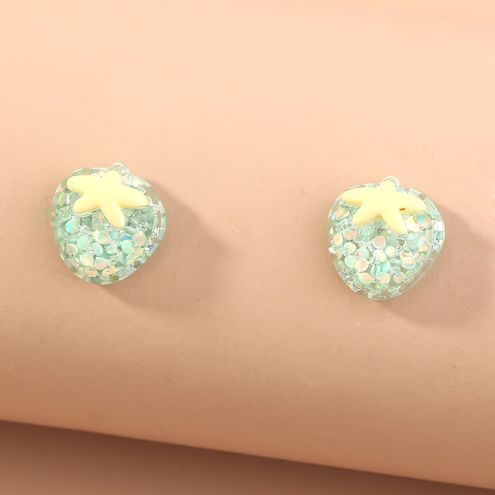 1 Pair Vacation Beach Sweet Fruit Resin Ear Studs display picture 7