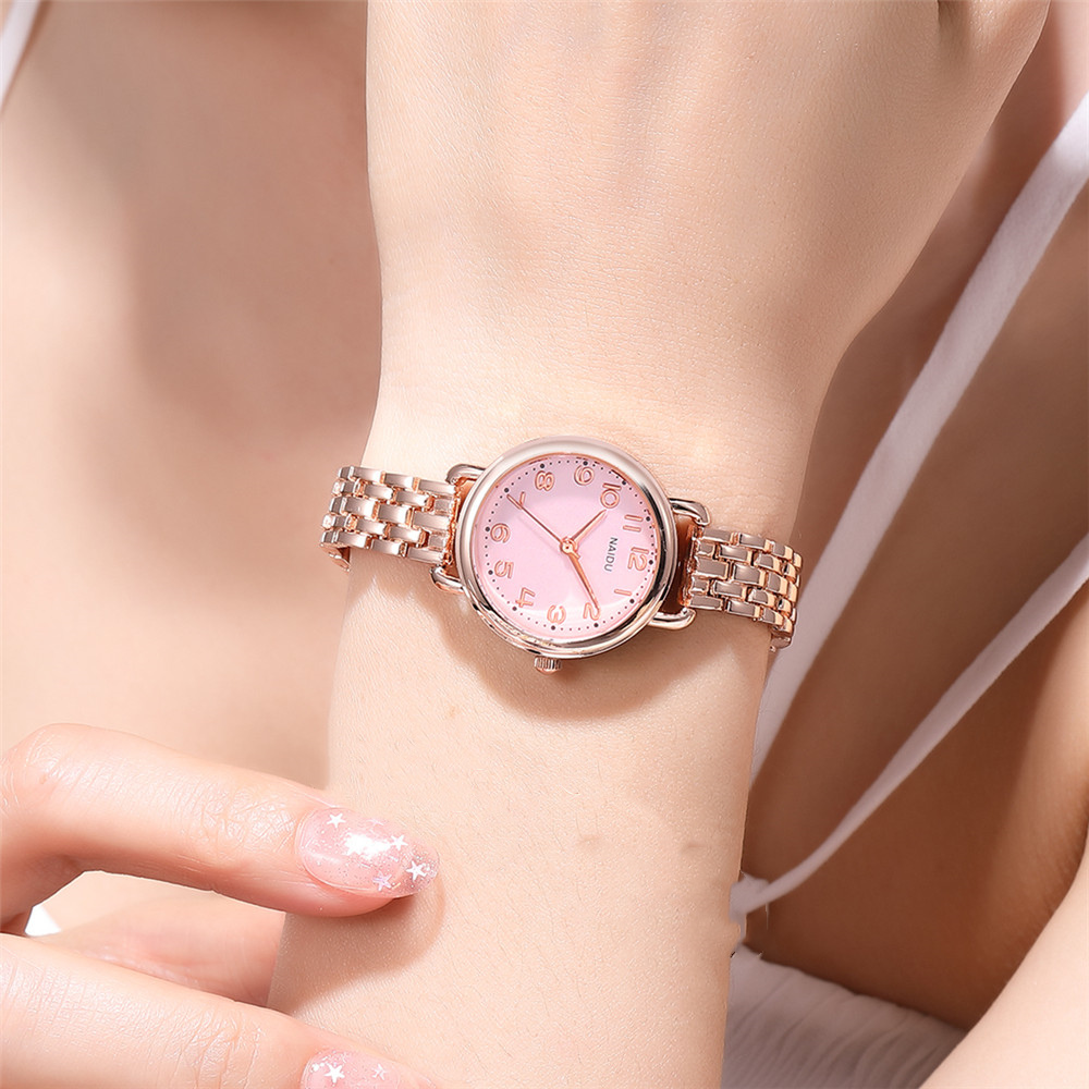 Einfacher Stil Einfarbig Hufeisenschnalle Quarz Frauen Uhren display picture 5