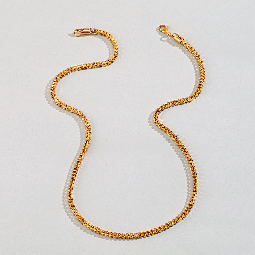 304 Stainless Steel 18K Gold Plated Vintage Style Chain Necklace display picture 1