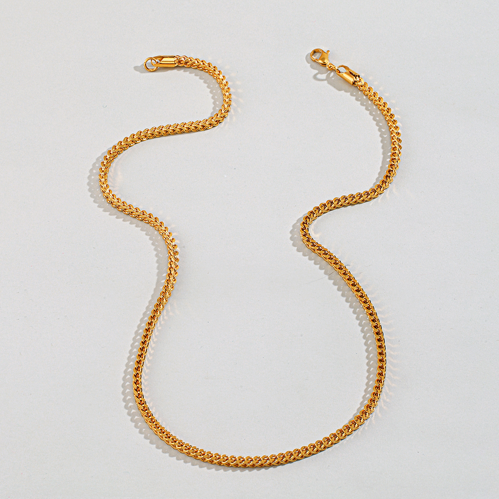 Acero Inoxidable 304 Chapados en oro de 18k Estilo Vintage La Cadena Collar display picture 1