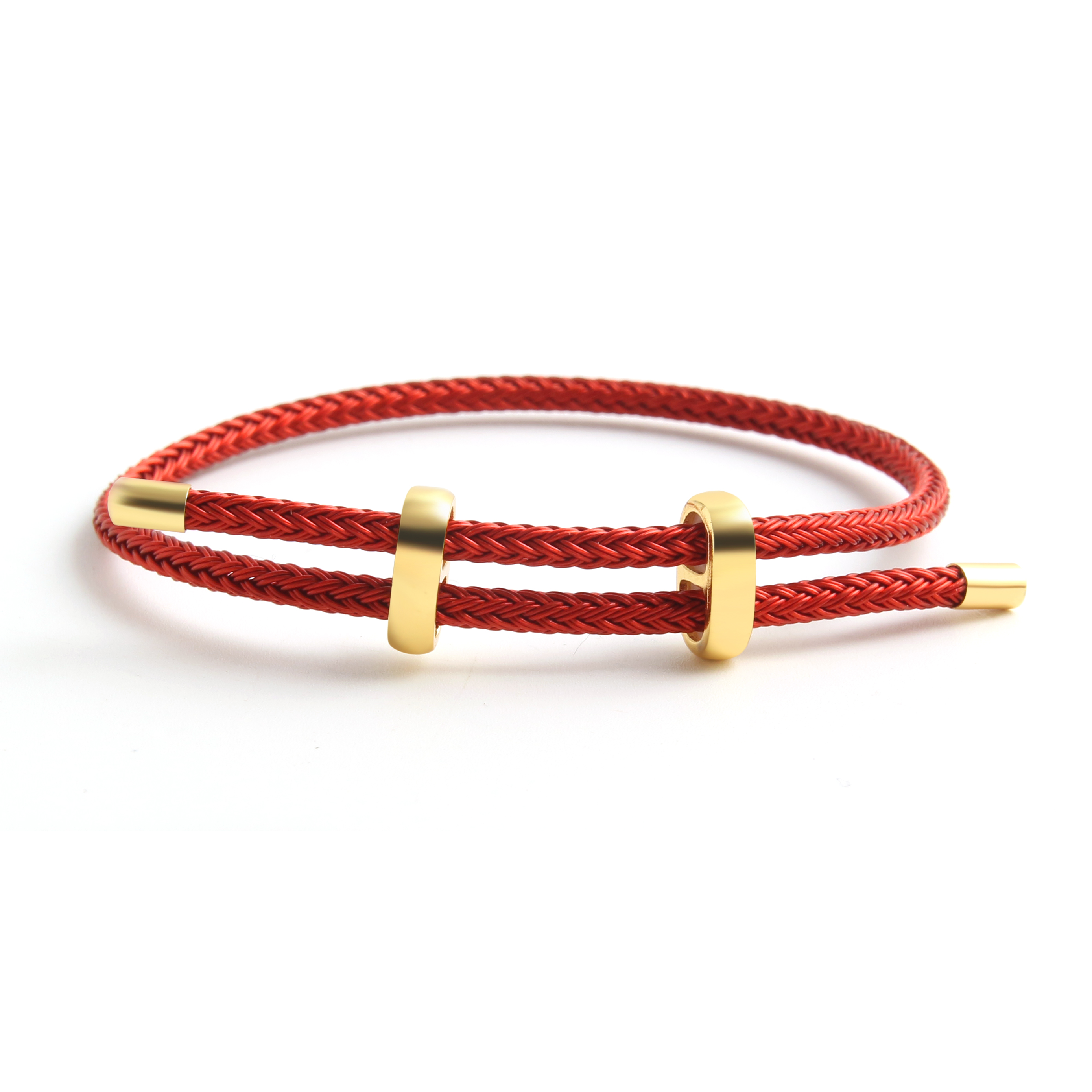 Hip-Hop Simple Style Color Block Wire Rope Copper Buckle Women's Wristband display picture 4